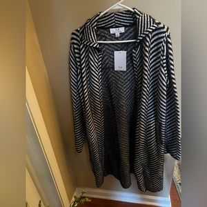 Never worn black and white Magaschoni long cardigan